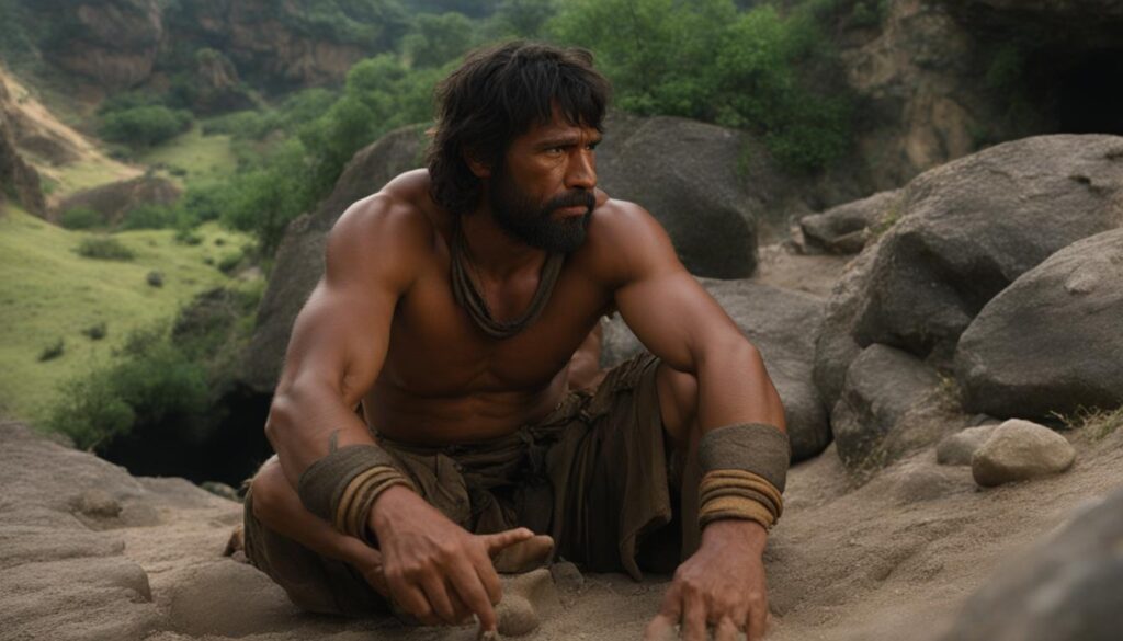 prehistoric man scratching his skin prehistoric man scratching his skin