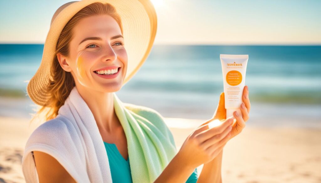 wearing sunscreen wearing sunscreen